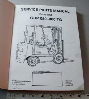 yale parts manual gdp 050 060 tg forklift trucks 1997