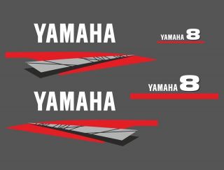 Yamaha outboard 2/two Stroke 6/8 Hp custom decals stickers High 