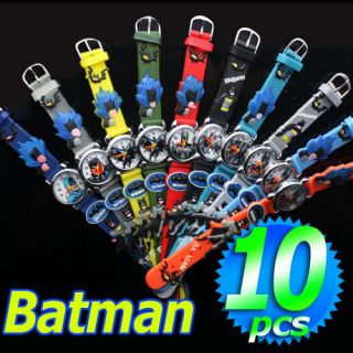 Wholesale10​PCS Batman Design Childrens 3D Watches Gift