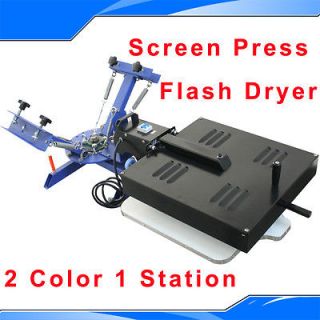   Station Silk Screen Printing Press Machine Flash Dryer Equipment