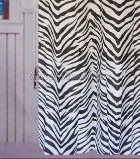   White Zebra Stripe Picture Design Bathroom Fabric Shower Curtain ys161