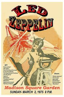    Led Zeppelin at Madison Square Garden New York Concert Poster 1970
