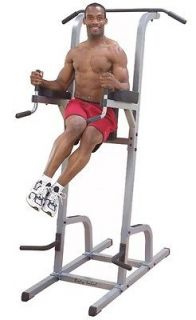 body solid vertical knee raise dip and pull up station
