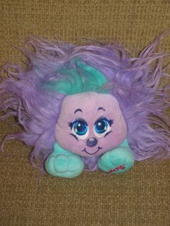 Shnooks WOOGIE Purple Fuzzy Hair Purple Blue Stuffed Animal Plush