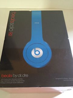 Monster Beats By Dre  SOLO HD LIGHT BLUE Headphones SMARTIE FREE 