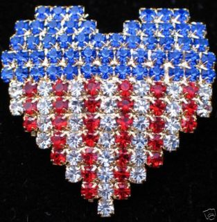 usa flag heart patriotic political july 4th pin brooch time
