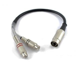 Bang Olufsen 1 ft Long 7 Pin DIN to 2 RCA Audio Cable