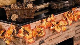   Maple Leaves Lighted Garland Fall Decoration 6 1 2 ft Long New