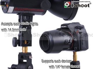 Female Thread Hole to Screw Adapter for Flash Mount Camera Tripod 