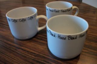 10 Strawberry Street 14 oz Coffee Mugs House Blend French Roast Coffee 