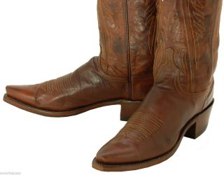 410 New LUCCHESE 1883 Tan Burnished Ranch Hand Cowboy Boots Womens 9 B 