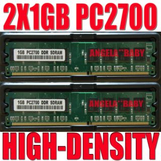 New 2G 2GB 2 x 1GB PC2700 184pin DDR 333 MHz Desktop Memory 184 Pin 