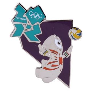 London 2012 Olympics Mascot Volleyball Pin