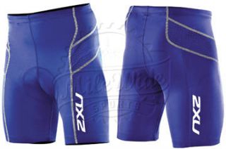2XU Comp Tri athlon Cycling Shorts SBR Skin Royal Blue Medium