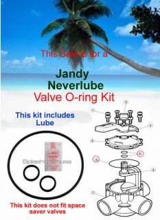 Jandy Valve Neverlube 2 3 Port O Ring Kit w Lube Pack