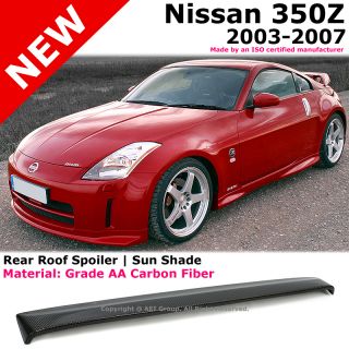 Nissan 350Z 03 07 Z33 Carbon Fiber Rear Roof Spoiler Visor Sun Shade 