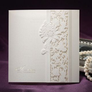 Sample Set Lace Wedding Invitations 1Cards+1Envelo​pes+1Seals/003 