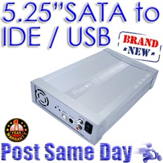 25 SATA IDE to USB DVD CD Enclosure with Fan Win XP