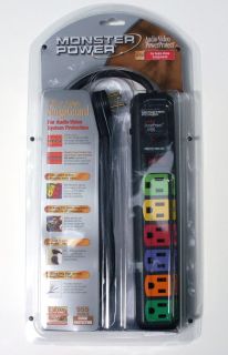 Monster Cable AV600 Power 6 Outlet Surge Protector with Safeguard 