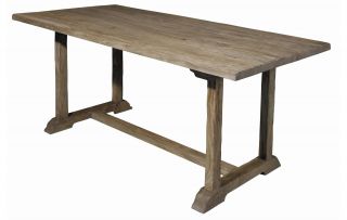   Old Elm Trestle Style Dining Table 7 Feet Long Reproduction