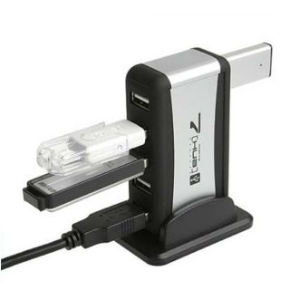 New USB 7 Port Hub Powered AC Adapter Cable High Speed