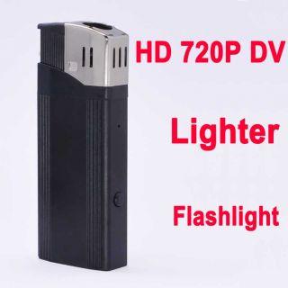HD 720P Cigarette Lighter Mini DV 1280x720 30fps LED Flashlight