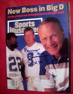 Authentic BARRY SWITZER signed 8 1 94 Sports Illustrated Dallas 