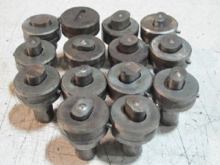  IRONWORKER OBROUND PUNCHES & 14 DIES LOT, AMERICAN PUNCH, W.A.WHITNEY