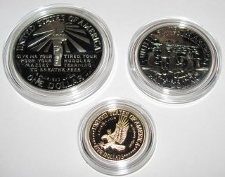 1986 US Mint Statue of Liberty Gold Silver Coin Set