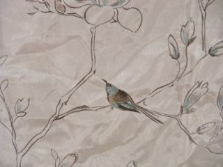 Elizabeth Shower Curtain Croft Barrow Embroidered Spring Birds Cream 