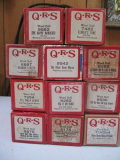 11 J Lawrence Cook Piano Rolls QRS Happy Wanderer More