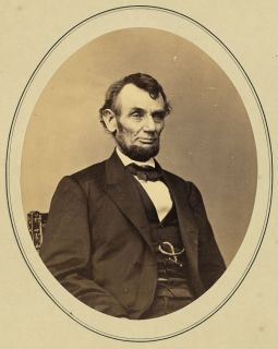 Abraham Lincoln President Oval Portrait Vinatge Sepia Look 13x19 Print 