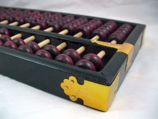 Chinese Vintage Wooden Abacus with English Instruction