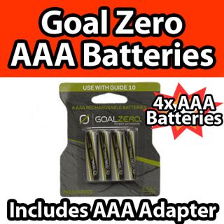 Goal0 Goal Zero AAA Rechargeable Battery 4 Pack with Adapter Batteries 