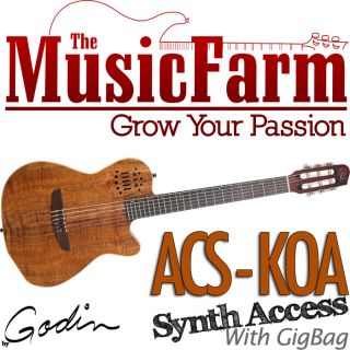 Godin ACS Synth Access Nylon Classical Electric Guitar w Gigbag   KOA 