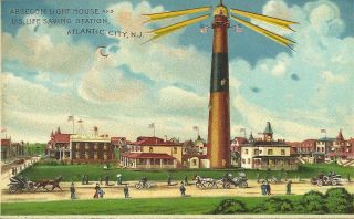 Antique L J Koehler HOLD TO LIGHT Absecon New Jersey Post Card