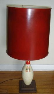 Authentic Brunswick Bowling Pin ABC Mixer 32 Table Lamp Must See 