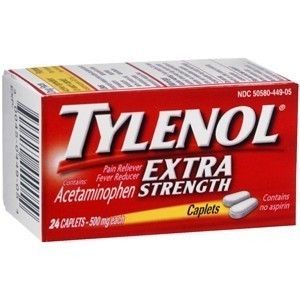 TYLENOL EXTRA STRENGTH . . . 50 CAPLETS . . . EXPIRES 8/2014