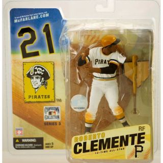 MLB Roberto Clemente Cooperstown Baseball Action Figure by McFarlane 