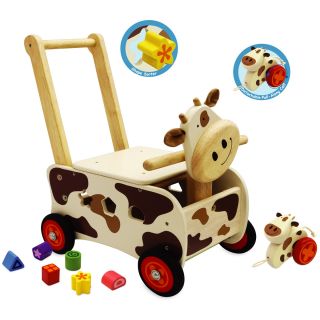   Walker Rider Shape Sorting Cow Baby Activity Walking Toy Gift