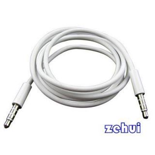 New White 3 5mm Jack Aux Stereo Audio Cable Car Adapter for iPhone 3GS 