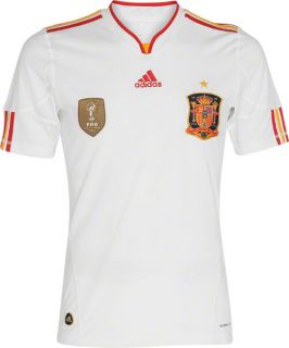 Spain Soccer Jersey White Adidas Soccer Away Replica Jersey