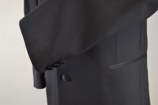 Adolfo Couture Super 100S Mens Black 2pc Tuxedo 44R 37x31