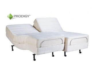 Dual King Leggett Prodigy Adjustable Bed w Choice of Pure Latex Bliss 