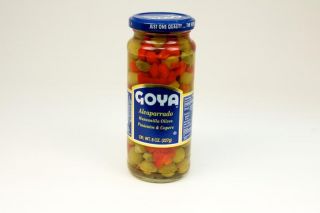 Goya Alcaparrado Manzanilla Olives w Capers & Peppers 8 oz (227 g)