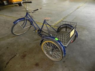   Worksman Industrial Adult 3 Wheel Tricycle w Rear Basket Bike Bicycle