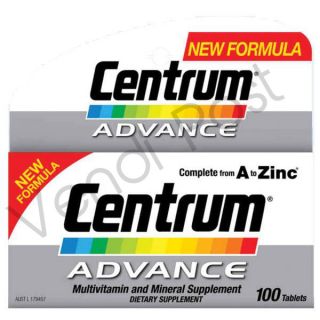 Centrum Advance Multi Vitamin 100 Tablets New Formula Multivitamin 