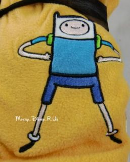 Adventure Time Jake Adult Costume PJs Pajamas Hoody Footie Hat 