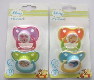   Tigger Baby Boy Girl Dummy Soother Pacifier 2 PK Pooh Piglet