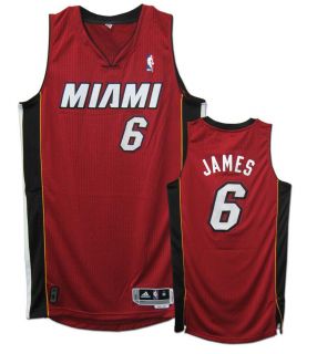   James Miami Heat Red Revolution 30 Authentic Adidas NBA Jersey